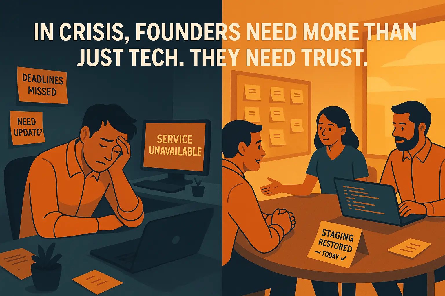 In crisis, founders need more than just tech: they need trust