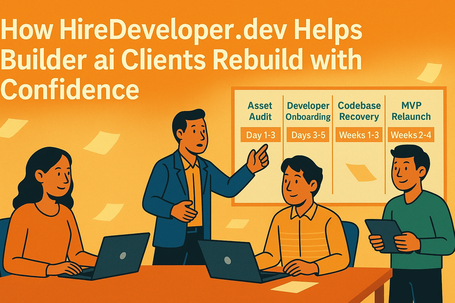 How HireDeveloper.Dev Helps Builder.ai Clients Rebuild with Confidence
