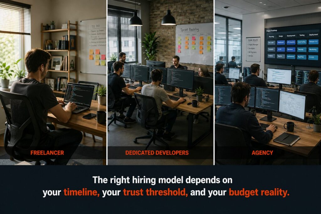 Hire Dedicated Golang Developers vs Freelancers vs Agencies