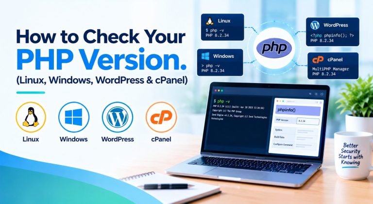 How to check your php version. (linux, windows, wordpress & cpanel)